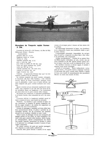 L'aeronautica rivista mensile internazionale illustrata