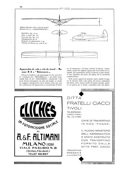 L'aeronautica rivista mensile internazionale illustrata