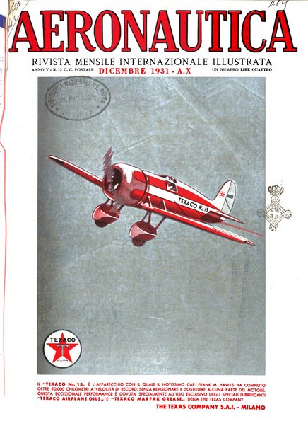 L'aeronautica rivista mensile internazionale illustrata