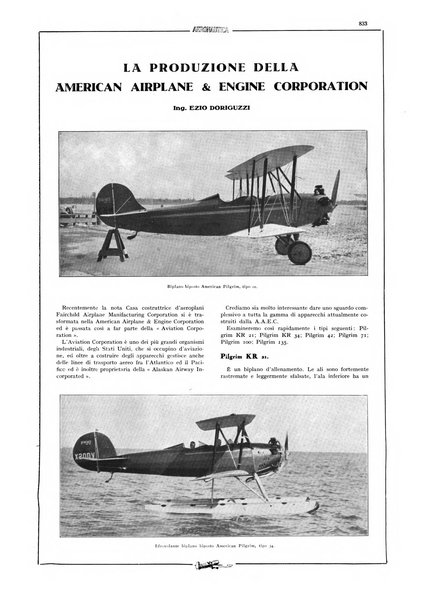 L'aeronautica rivista mensile internazionale illustrata