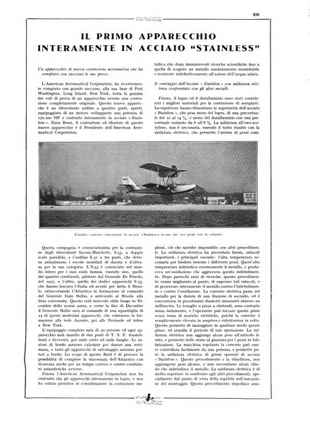 L'aeronautica rivista mensile internazionale illustrata