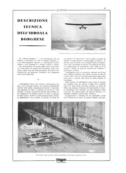 L'aeronautica rivista mensile internazionale illustrata