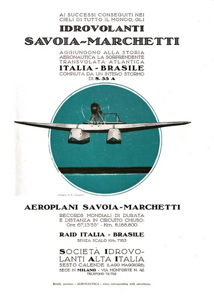 L'aeronautica rivista mensile internazionale illustrata