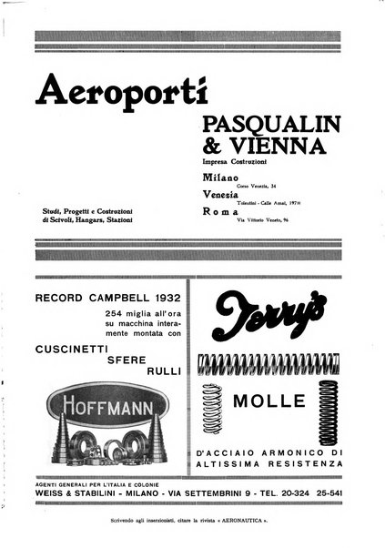 L'aeronautica rivista mensile internazionale illustrata