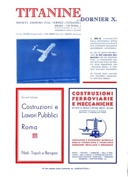 L'aeronautica rivista mensile internazionale illustrata