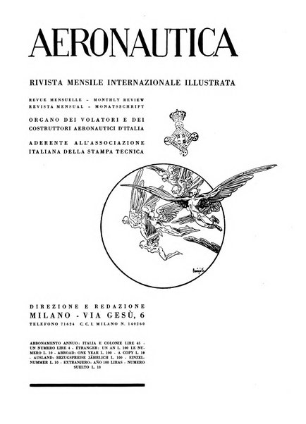 L'aeronautica rivista mensile internazionale illustrata