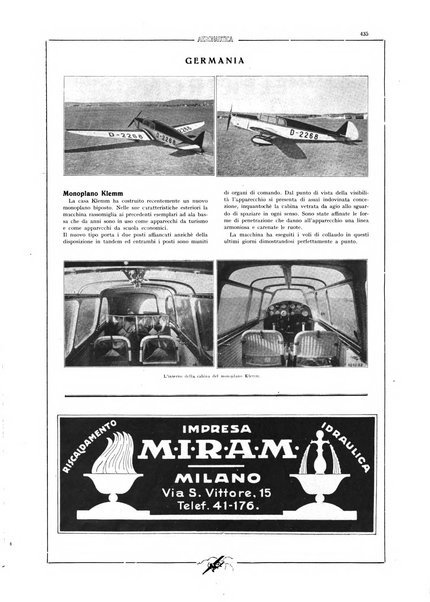 L'aeronautica rivista mensile internazionale illustrata