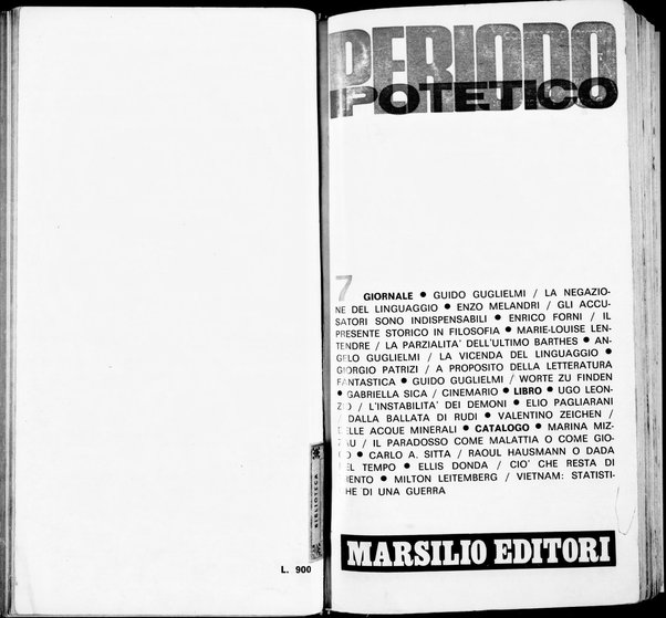 Periodo ipotetico : mensile di intervento/letteratura/informazione