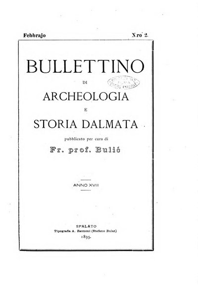 Bulletino di archeologia e storia dalmata