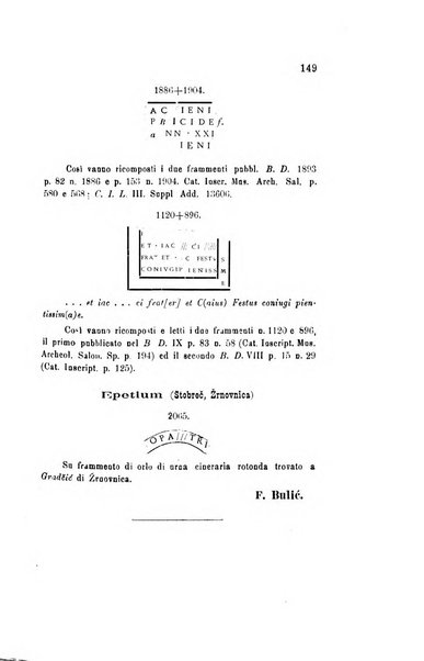 Bulletino di archeologia e storia dalmata