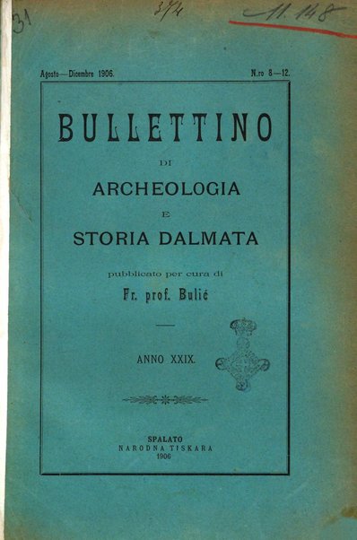 Bulletino di archeologia e storia dalmata