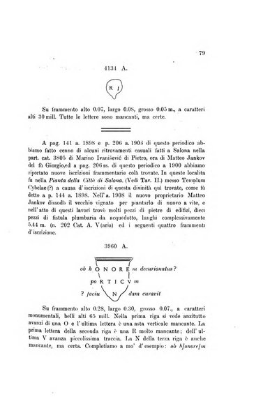 Bulletino di archeologia e storia dalmata