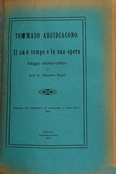 Bulletino di archeologia e storia dalmata