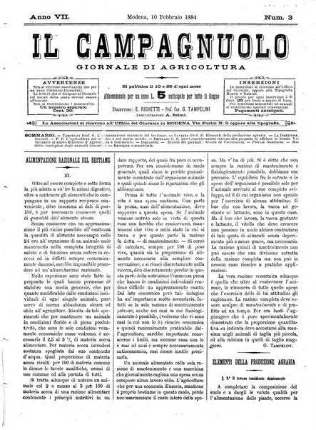 Il campagnuolo giornale di agricoltura pratica