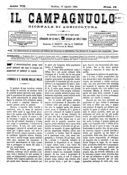 Il campagnuolo giornale di agricoltura pratica