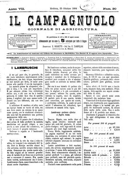 Il campagnuolo giornale di agricoltura pratica