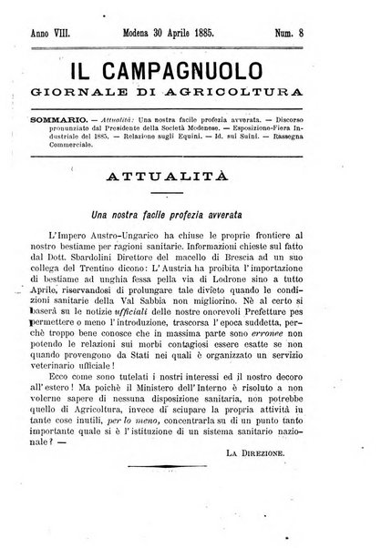 Il campagnuolo giornale di agricoltura pratica