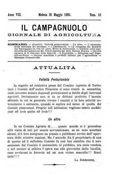 Il campagnuolo giornale di agricoltura pratica