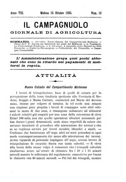 Il campagnuolo giornale di agricoltura pratica