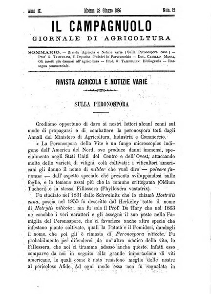 Il campagnuolo giornale di agricoltura pratica