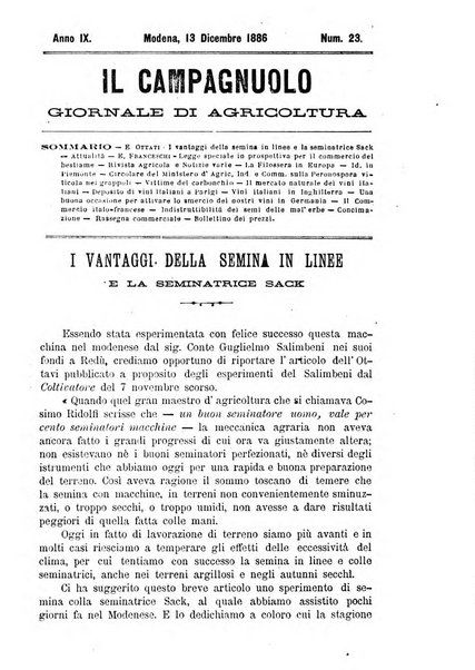 Il campagnuolo giornale di agricoltura pratica