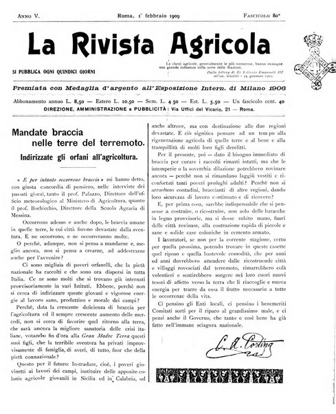 La rivista agricola industriale finanziaria commerciale