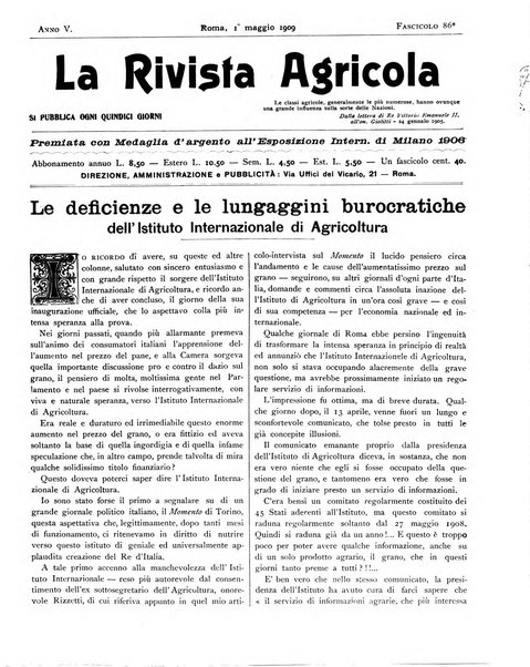 La rivista agricola industriale finanziaria commerciale