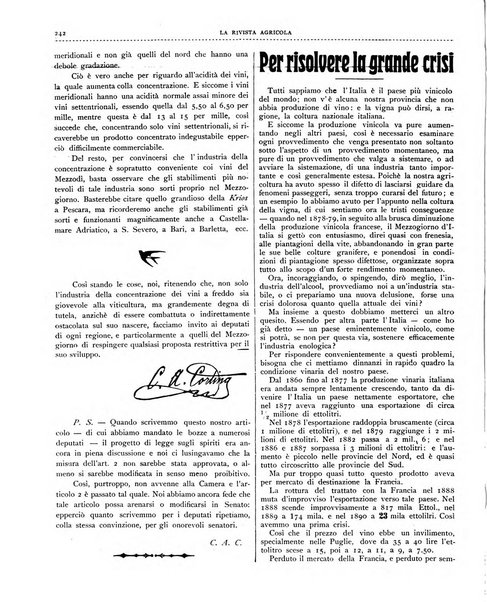 La rivista agricola industriale finanziaria commerciale