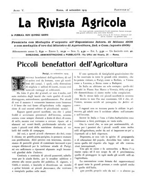 La rivista agricola industriale finanziaria commerciale