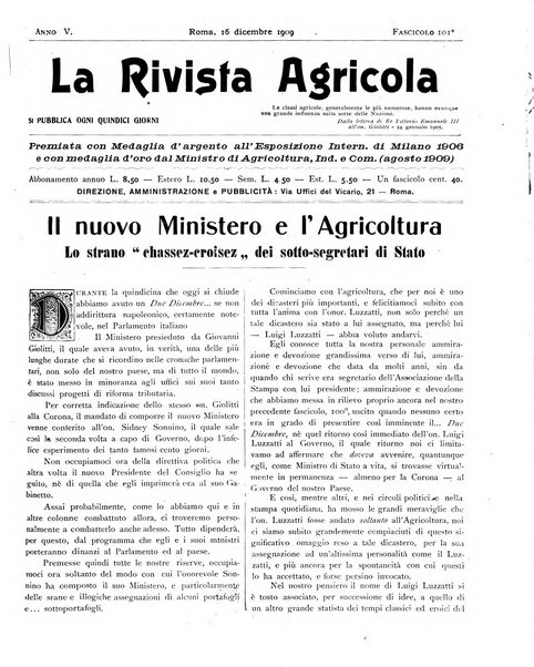 La rivista agricola industriale finanziaria commerciale