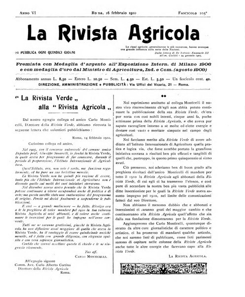 La rivista agricola industriale finanziaria commerciale