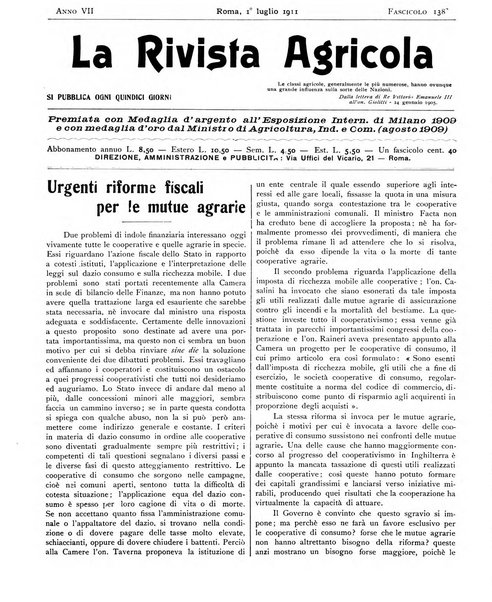 La rivista agricola industriale finanziaria commerciale