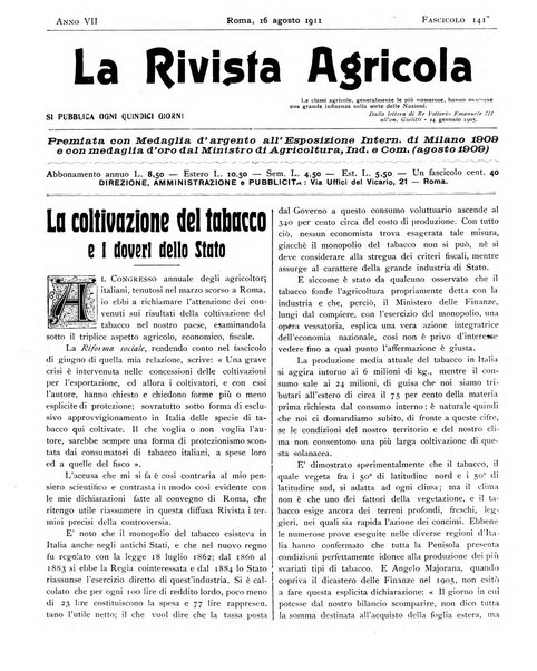 La rivista agricola industriale finanziaria commerciale