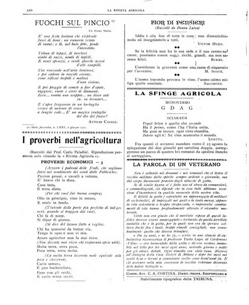 La rivista agricola industriale finanziaria commerciale