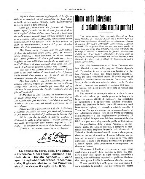 La rivista agricola industriale finanziaria commerciale