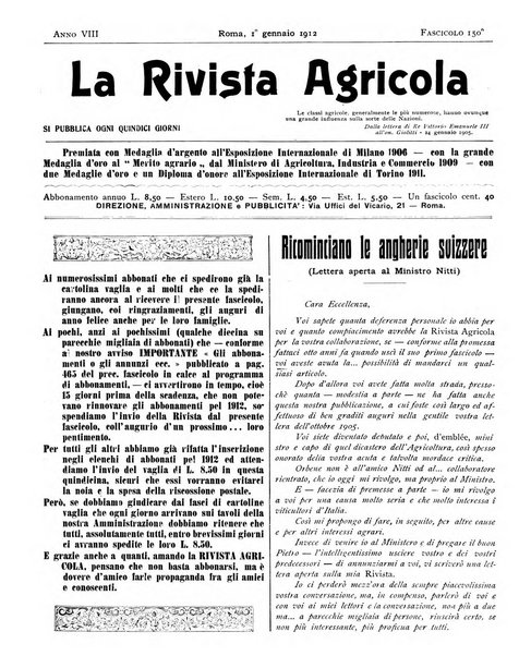 La rivista agricola industriale finanziaria commerciale