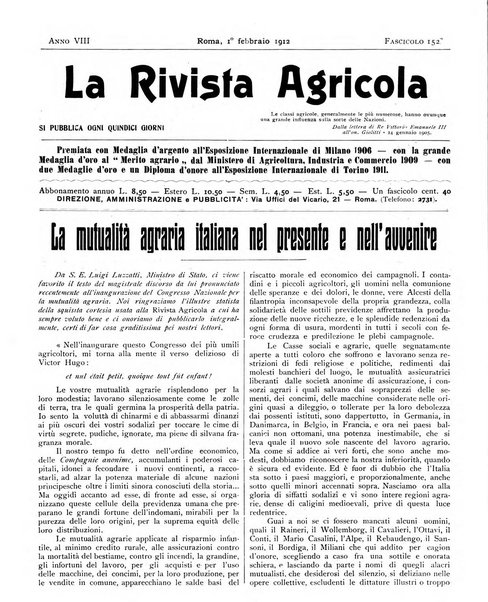 La rivista agricola industriale finanziaria commerciale