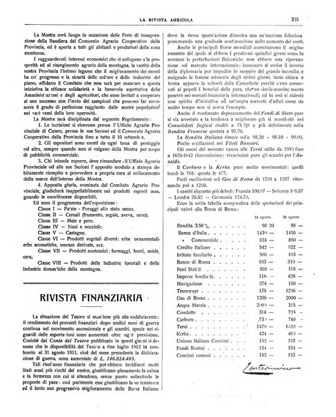 La rivista agricola industriale finanziaria commerciale