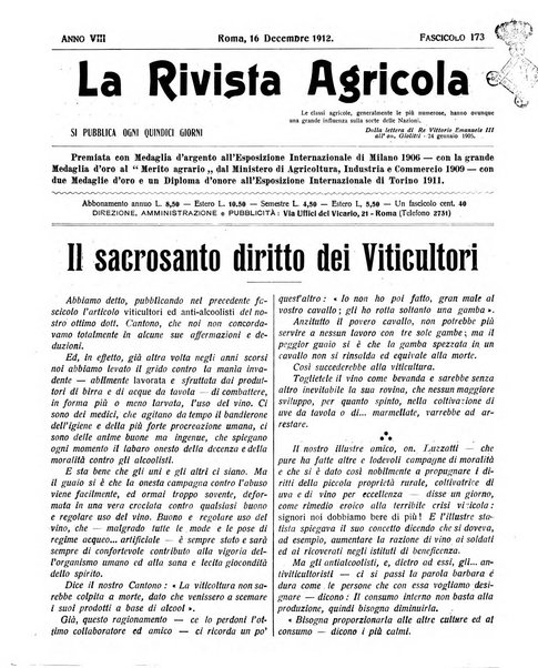 La rivista agricola industriale finanziaria commerciale