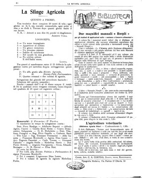 La rivista agricola industriale finanziaria commerciale