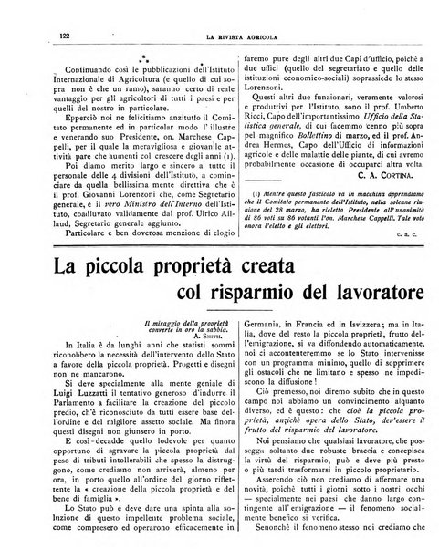 La rivista agricola industriale finanziaria commerciale