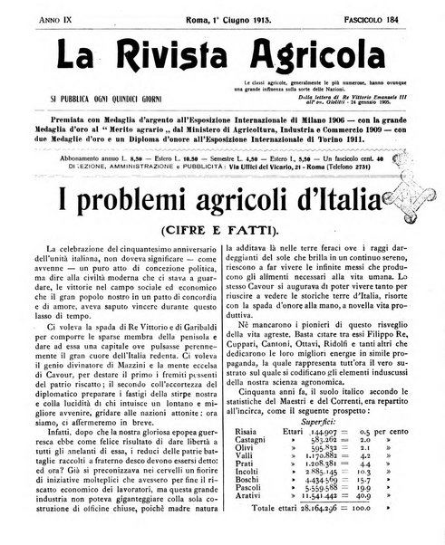 La rivista agricola industriale finanziaria commerciale