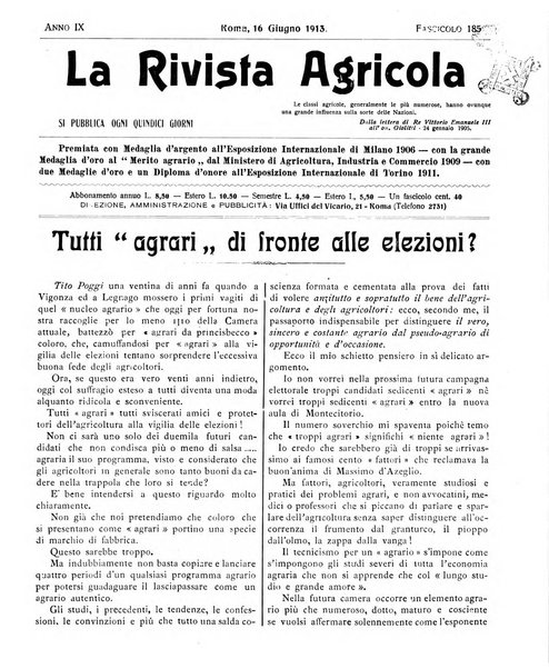 La rivista agricola industriale finanziaria commerciale