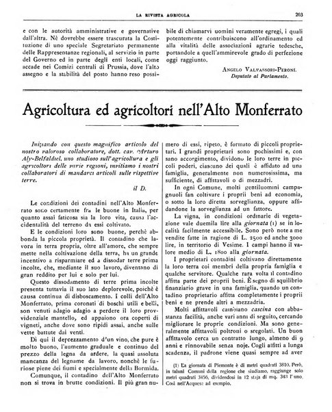 La rivista agricola industriale finanziaria commerciale