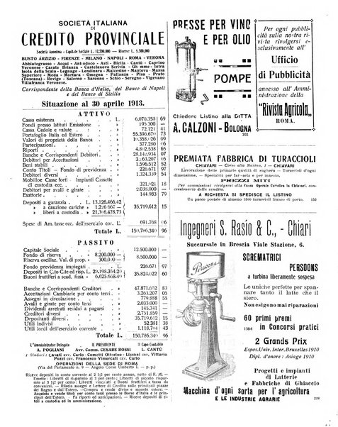 La rivista agricola industriale finanziaria commerciale