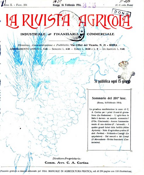 La rivista agricola industriale finanziaria commerciale