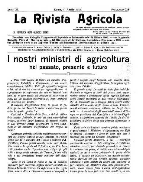 La rivista agricola industriale finanziaria commerciale