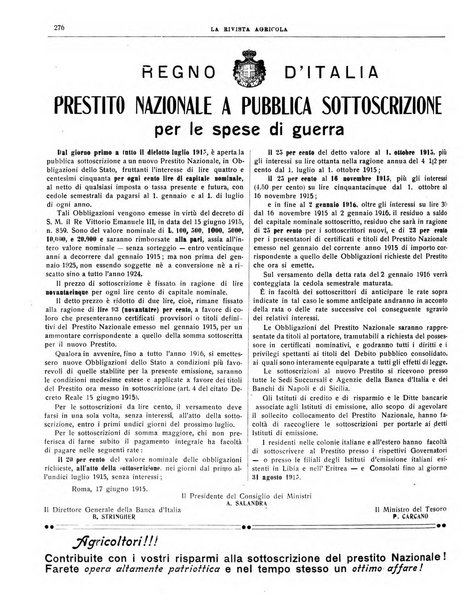 La rivista agricola industriale finanziaria commerciale