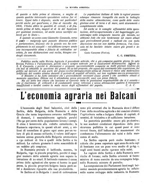 La rivista agricola industriale finanziaria commerciale