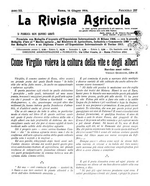 La rivista agricola industriale finanziaria commerciale